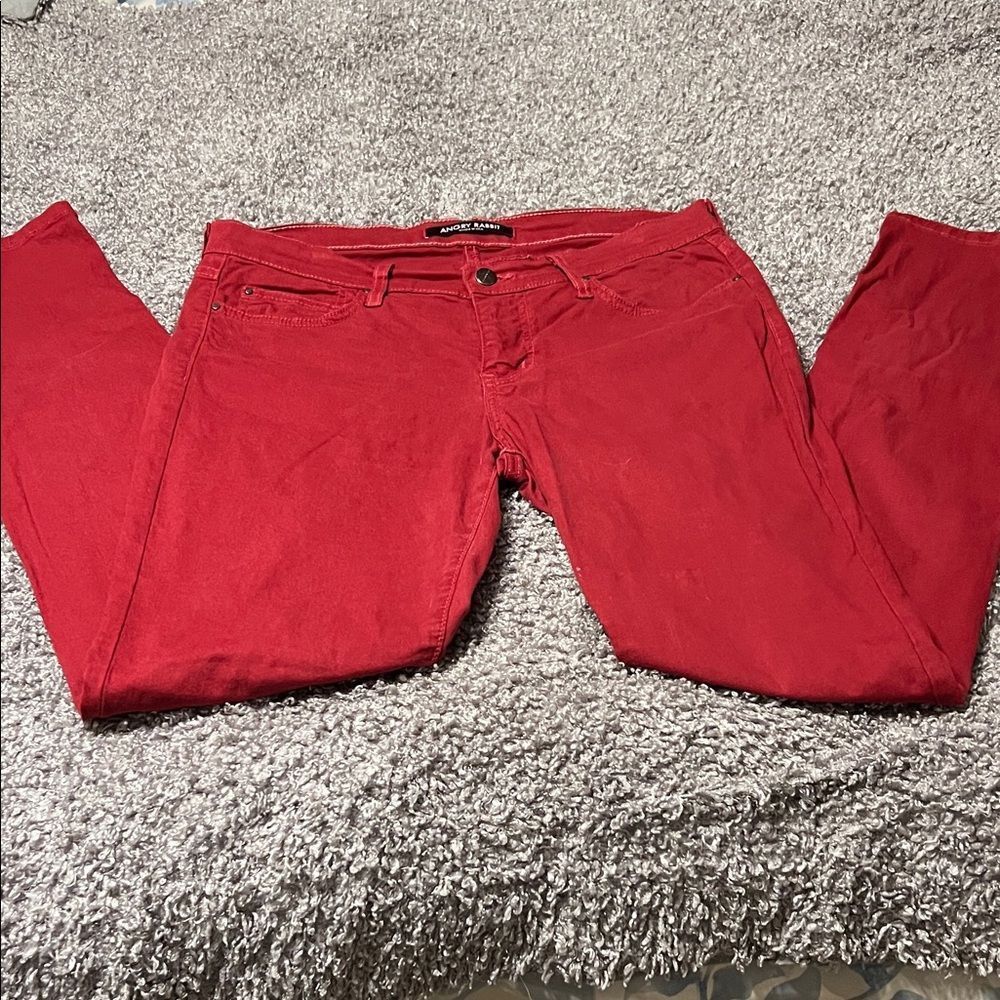 Angry Rabbit Women's Vibrant Red Jeans. Size 30 - Picture 4 of 7